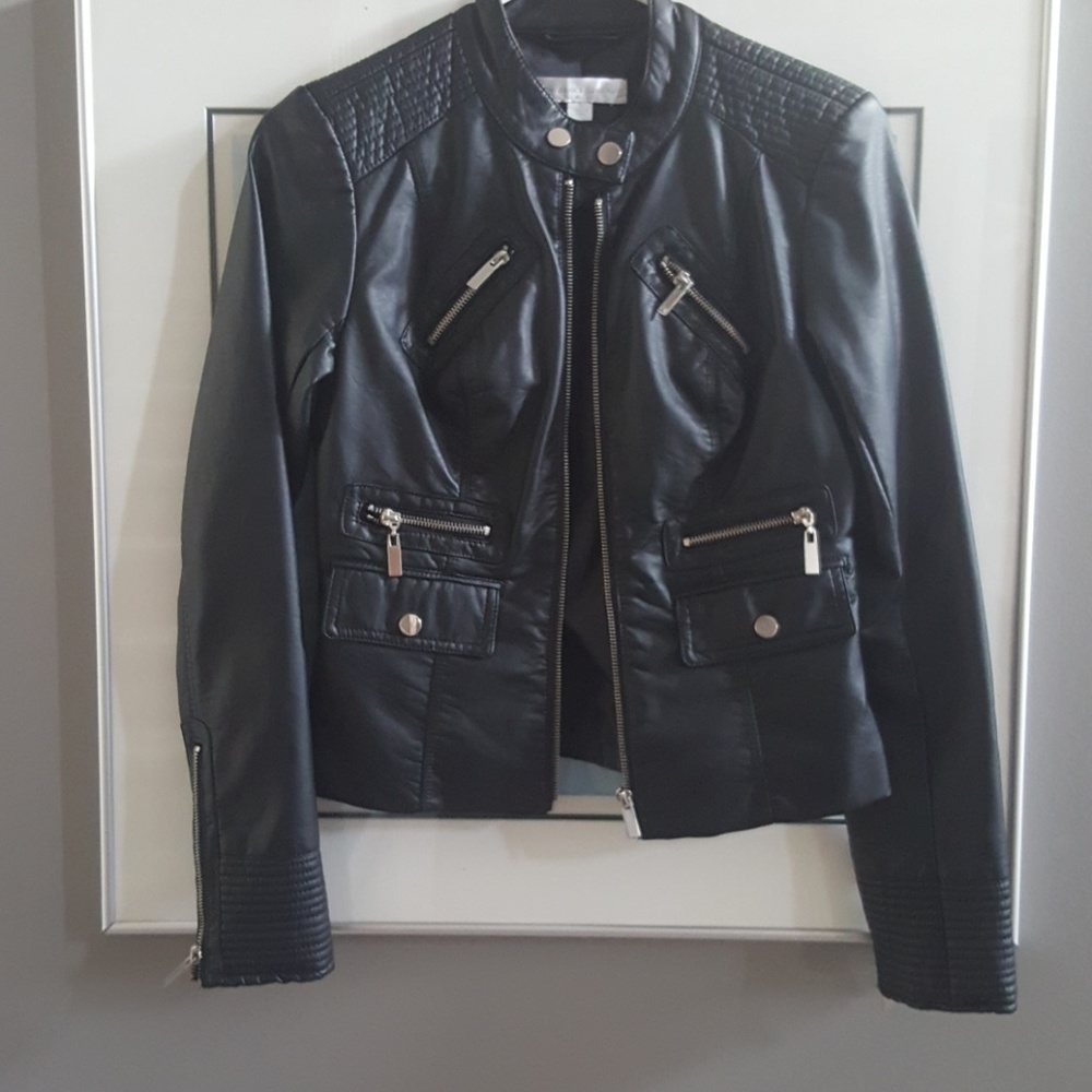 NWOT New York & Company Vegan Leather Moto Jacket